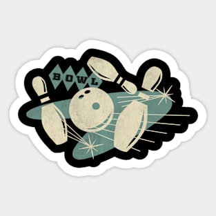 Vintage Bowling by © Buck Tee Originals Sticker